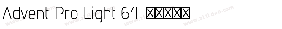 Advent Pro Light 64字体转换